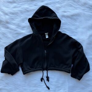 H&M cropped zip up hoodie